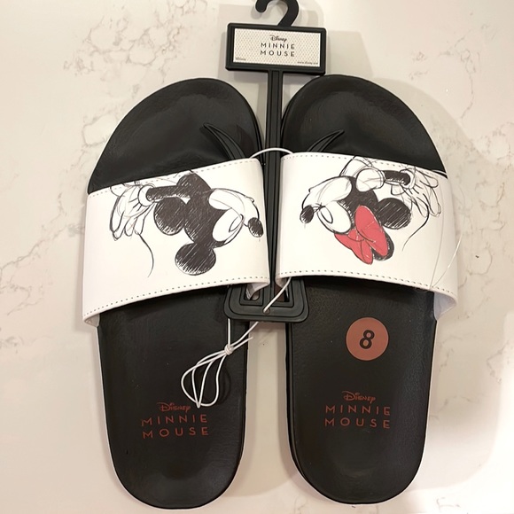 Disney Shoes Disney Ladies Minnie And Mickey Slide Sandals Poshmark